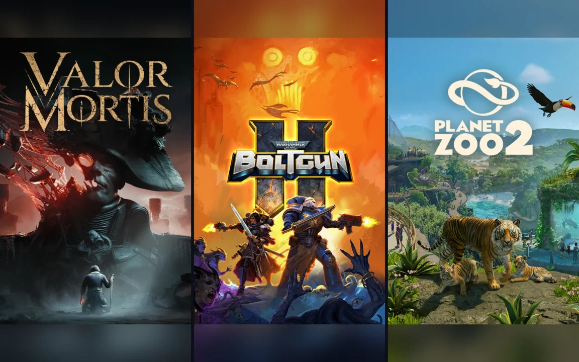 Jaquettes de Valor Mortis, Warhammer 40,000: Boltgun 2, Planet Zoo 2